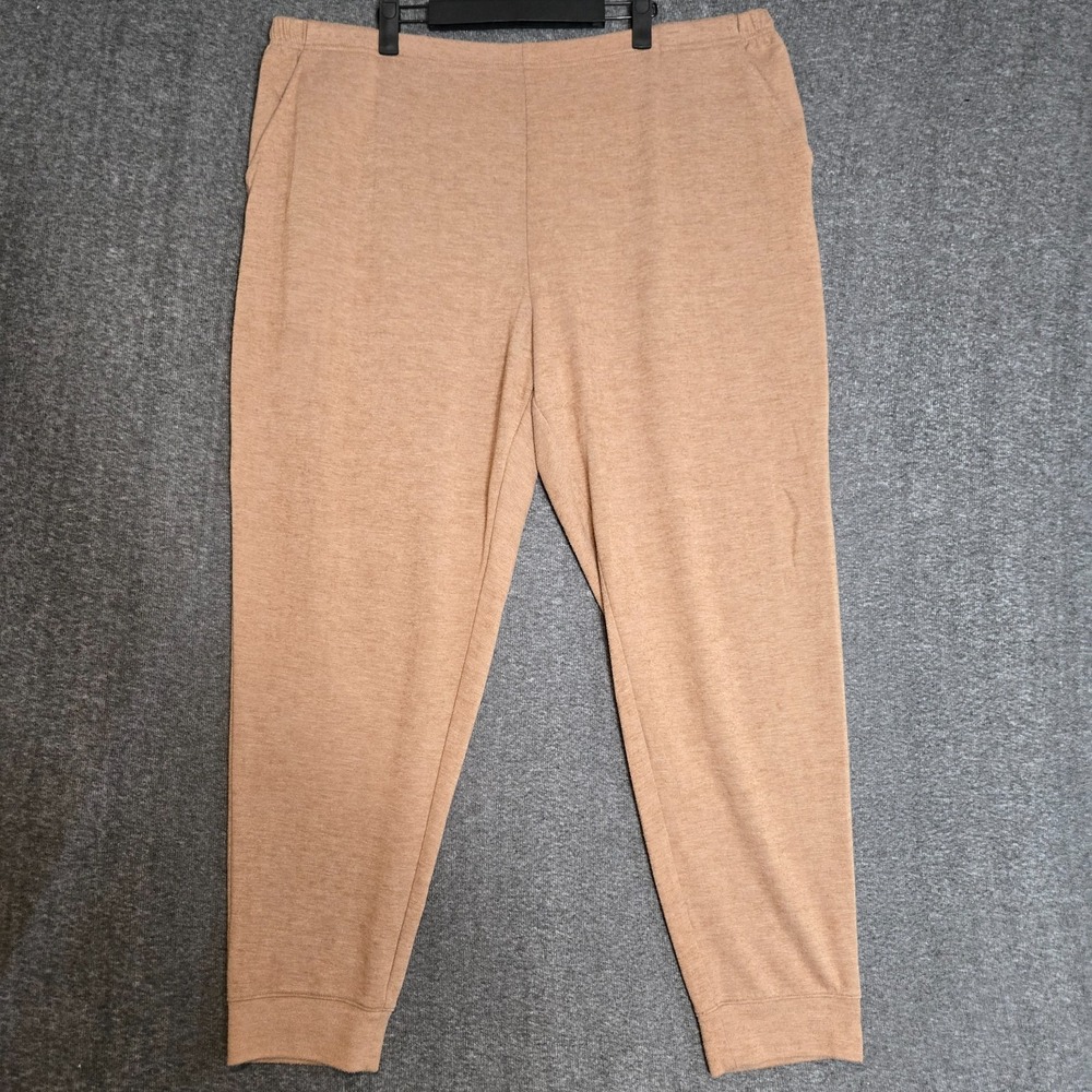 Women's Haven Well Within Loungewear Jogger Pull Up Pants Sz 2XL Light Brown